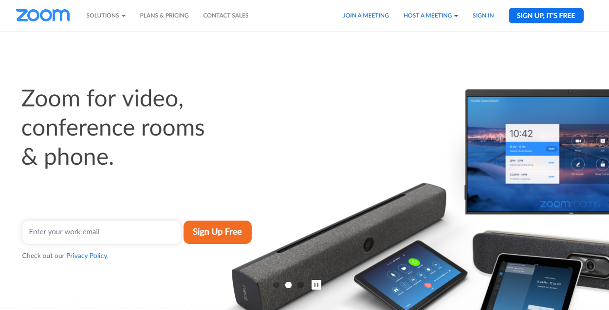 Video conferencing with zoom