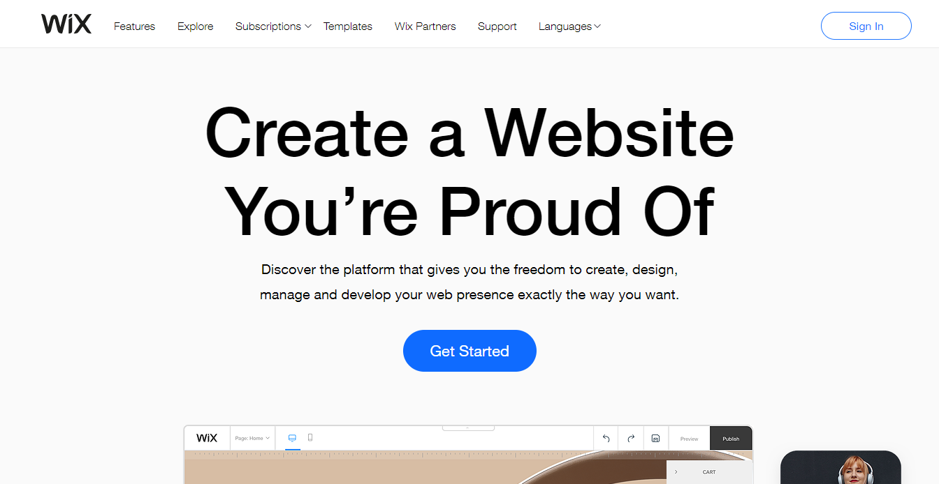 Free online website builder option