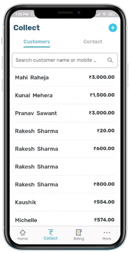 Pending collections view